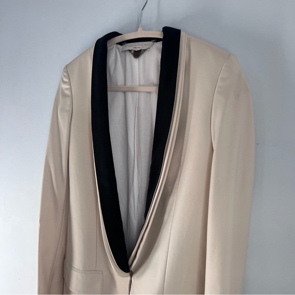 $7 Sale 🩷 STELLA MCCARTNEY Wool Tuxedo Blazer IT 38 US 2 - Picture 3 of 11